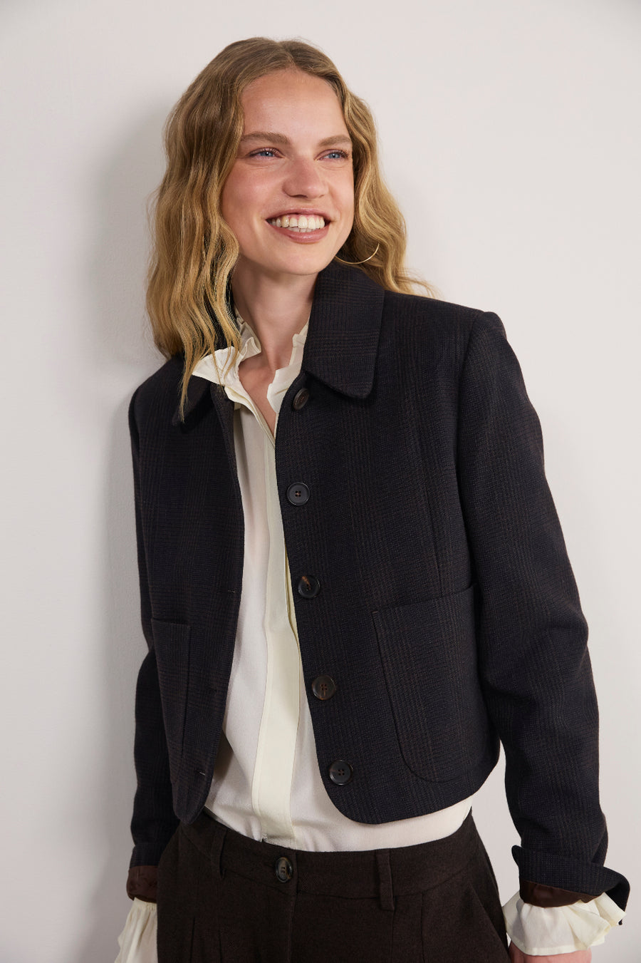 Cath x WYSE Jackie Jacket - Chocolate Check