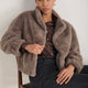 Cath x WYSE Lana Furry Bomber Jacket - Mole