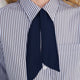 Cath x WYSE Martha Tie Shirt - Cocoa/Blue Stripe