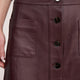 Cath x WYSE Miranda Leather Skirt - Oxblood