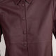 Cath x WYSE Priestly Leather Shirt - Oxblood
