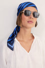 Cath x WYSE Silk Scarf - Blue Stripe