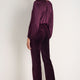 Cath x WYSE Taylor Cotton Velvet Bootcut Trouser - Deep Fig