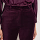 Cath x WYSE Taylor Cotton Velvet Bootcut Trouser - Deep Fig