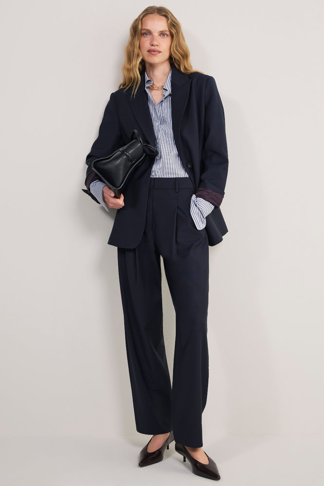 Cath x WYSE Tess Wool Blend Tailored Trouser - Midnight