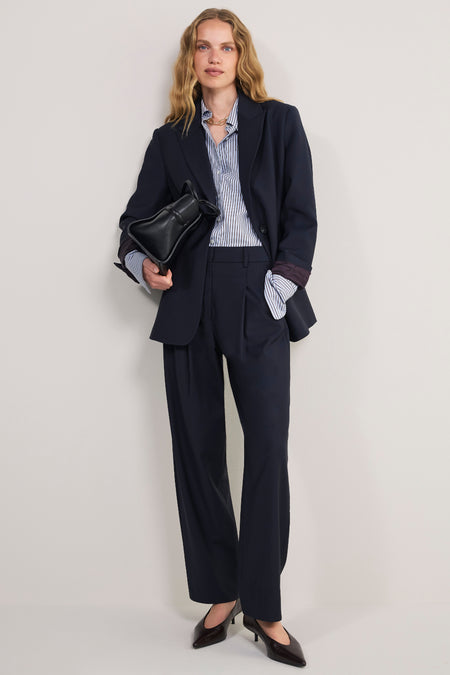 Cath x WYSE Tess Wool Blend Tailored Trouser - Midnight