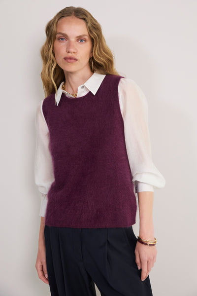 Cath x WYSE Tory Brushed Tank - Aubergine