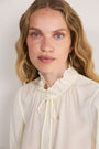 Cath x WYSE Victoria Tie Neck Silk Blouse - Ivory