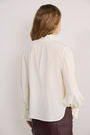 Cath x WYSE Victoria Tie Neck Silk Blouse - Ivory