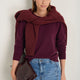 Catrin Cashmere Jumper - Deep Fig