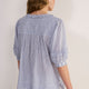 Cecelie Blouse - Blue/Ivory Stripe