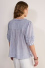 Cecelie Blouse - Blue/Ivory Stripe