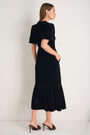 Celeste Silk Velvet Dress - Black