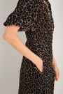 Celeste Silk Velvet Dress - Leopard