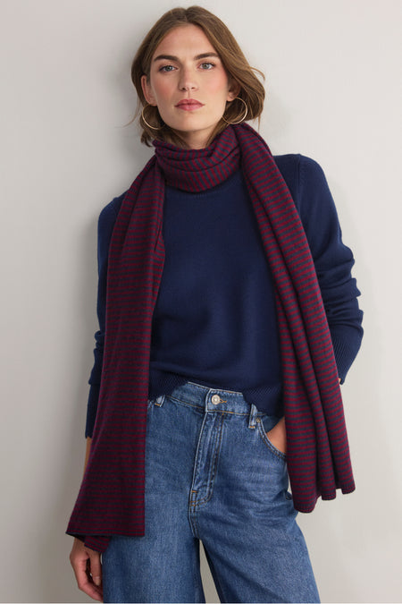 Celina Scarf - Midnight/Aubergine