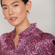 Celine Silk Blouse - Pink Floral