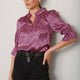 Celine Silk Blouse - Pink Floral