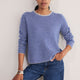 Chrissie Cashmere Jumper - Cobalt/Grey Micro Stripe
