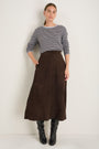 Chrissie Cashmere Jumper - Espresso/Sky Blue Stripe