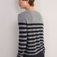 Chrissie Cashmere Jumper - Grey/Black Stripe