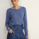 Chrissie Cashmere Jumper - Midnight/Chambray Blue Micro Stripe