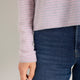 Chrissie Cashmere Jumper - Silver/Blossom Pink Micro Stripe