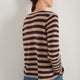 Chrissie Cashmere Jumper - Oat/Deep Fig Stripe