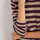 Chrissie Cashmere Jumper - Oat/Deep Fig Stripe