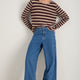 Chrissie Cashmere Jumper - Oat/Deep Fig Stripe