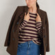 Chrissie Cashmere Jumper - Oat/Deep Fig Stripe