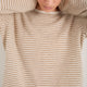 Chrissie Cashmere Jumper - Oat/Ivory Stripe