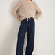 Chrissie Cashmere Jumper - Oat/Ivory Stripe