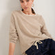 Chrissie Cashmere Jumper - Oat/Ivory Stripe