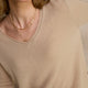 Chrissie Cashmere V-Neck Jumper - Oat Sparkle