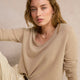 Chrissie Cashmere V-Neck Jumper - Oat Sparkle