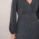 Claudia Crinkle Dress - Midnight/Silver Sparkle