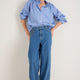 Clemmy Classic Shirt - Blue/Pink Stripe