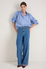 Clemmy Classic Shirt - Blue/Pink Stripe