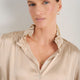 Clemmy Silk Satin Blouse - Oyster