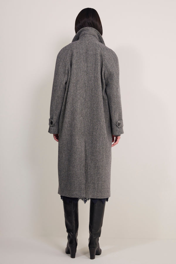 Isla Double Breasted Coat - Check