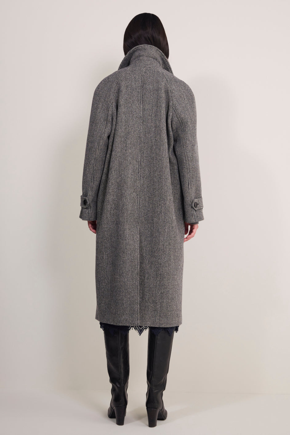 Isla Double Breasted Coat - Check