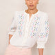Cora Embroidered Blouse - White
