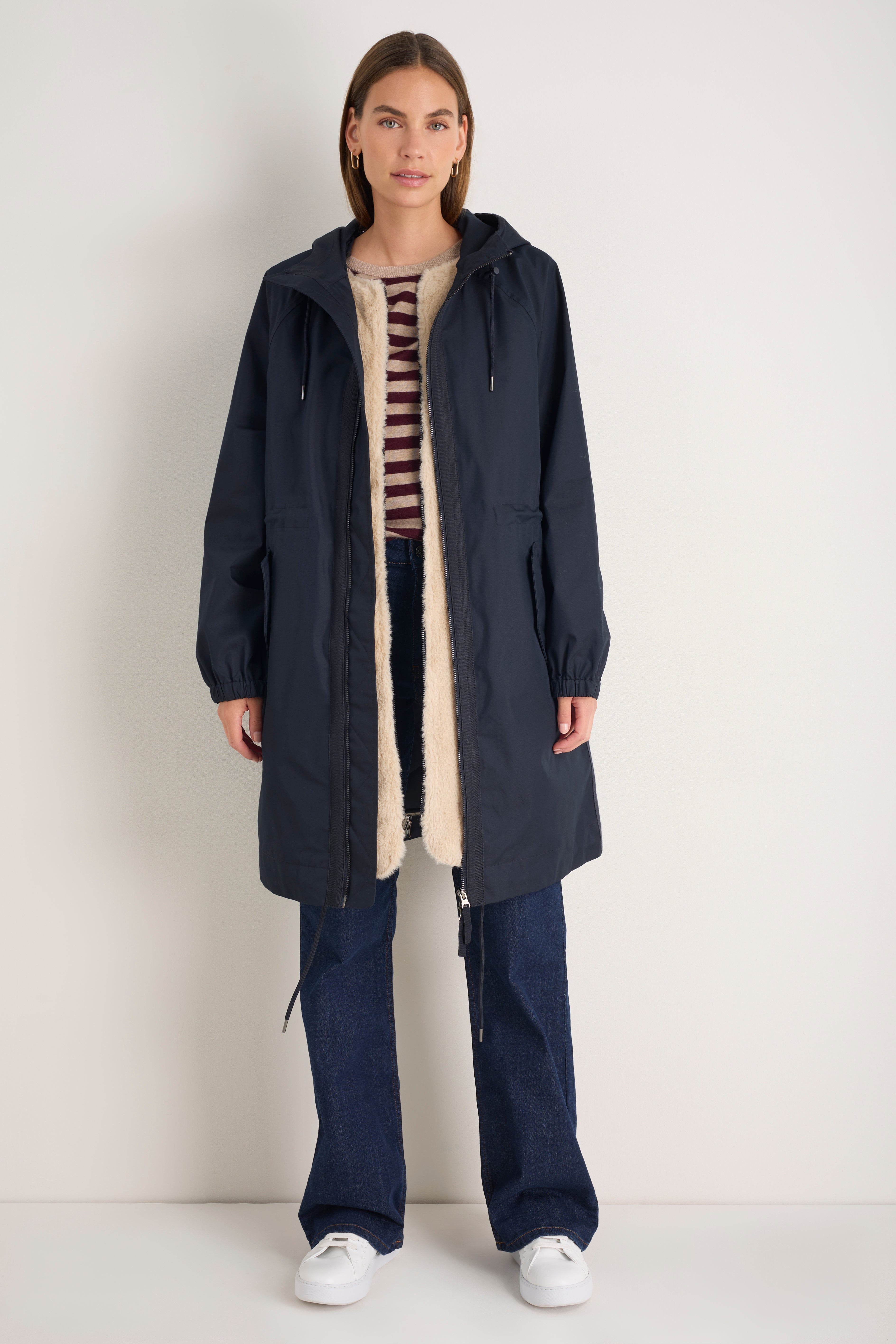 Colette Waterproof 3-In-1 Long Lined Raincoat - Midnight