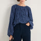 Connie Silk Blend Top - Midnight Mono Floral