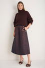 Coral Metallic Skirt - Midnight/Copper