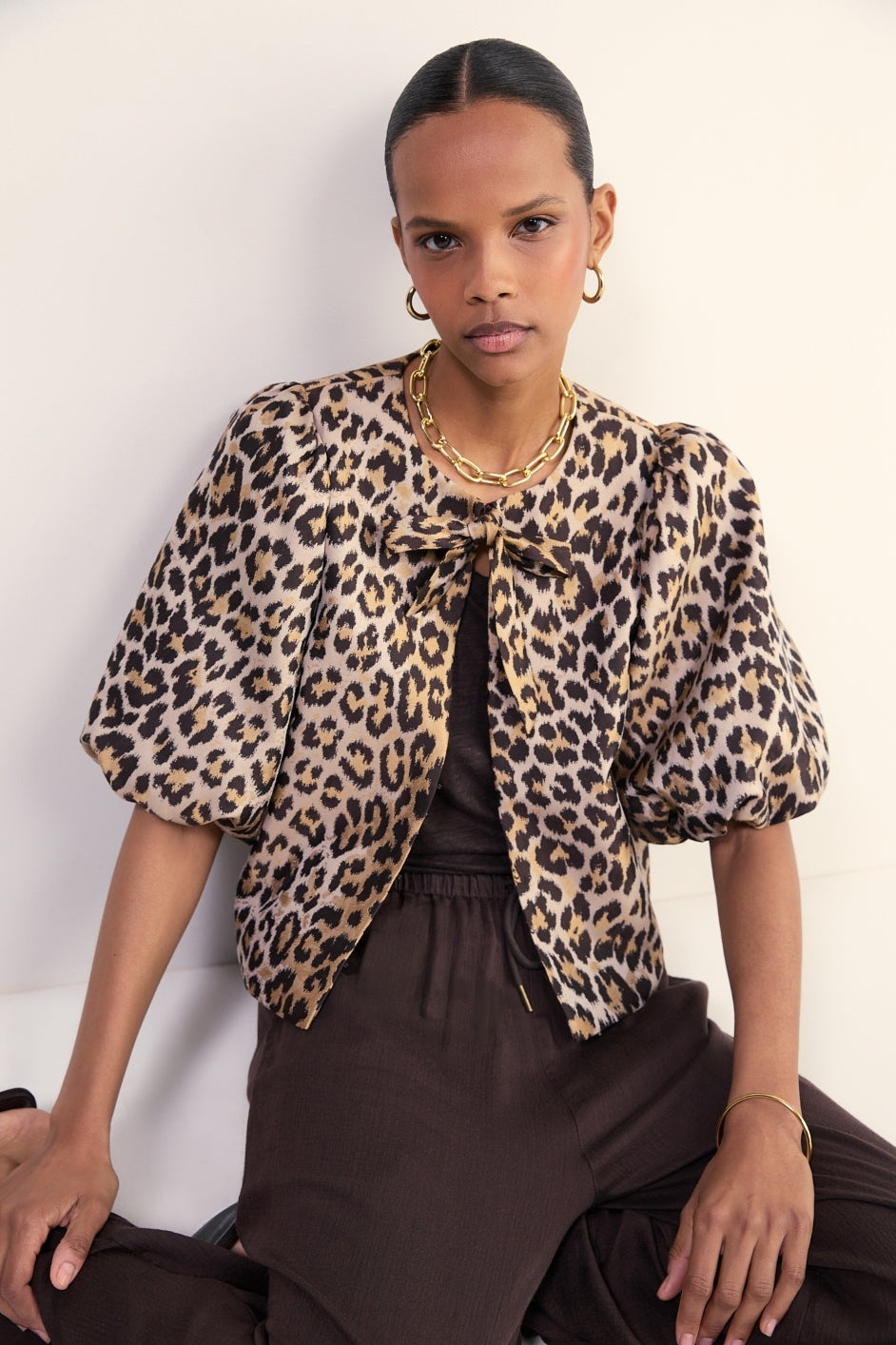 Coral Top - Leopard