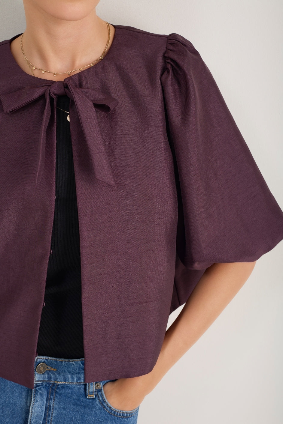 Coral Top - Deep Fig