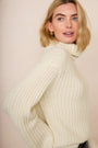 Coralie Chunky Roll Neck Jumper - Ivory