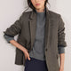 Luna Curved Hem Jumper - Grey Melange