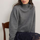 Luna Curved Hem Jumper - Grey Melange
